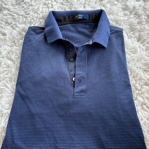 Callaway Blue Striped Polo Shirt